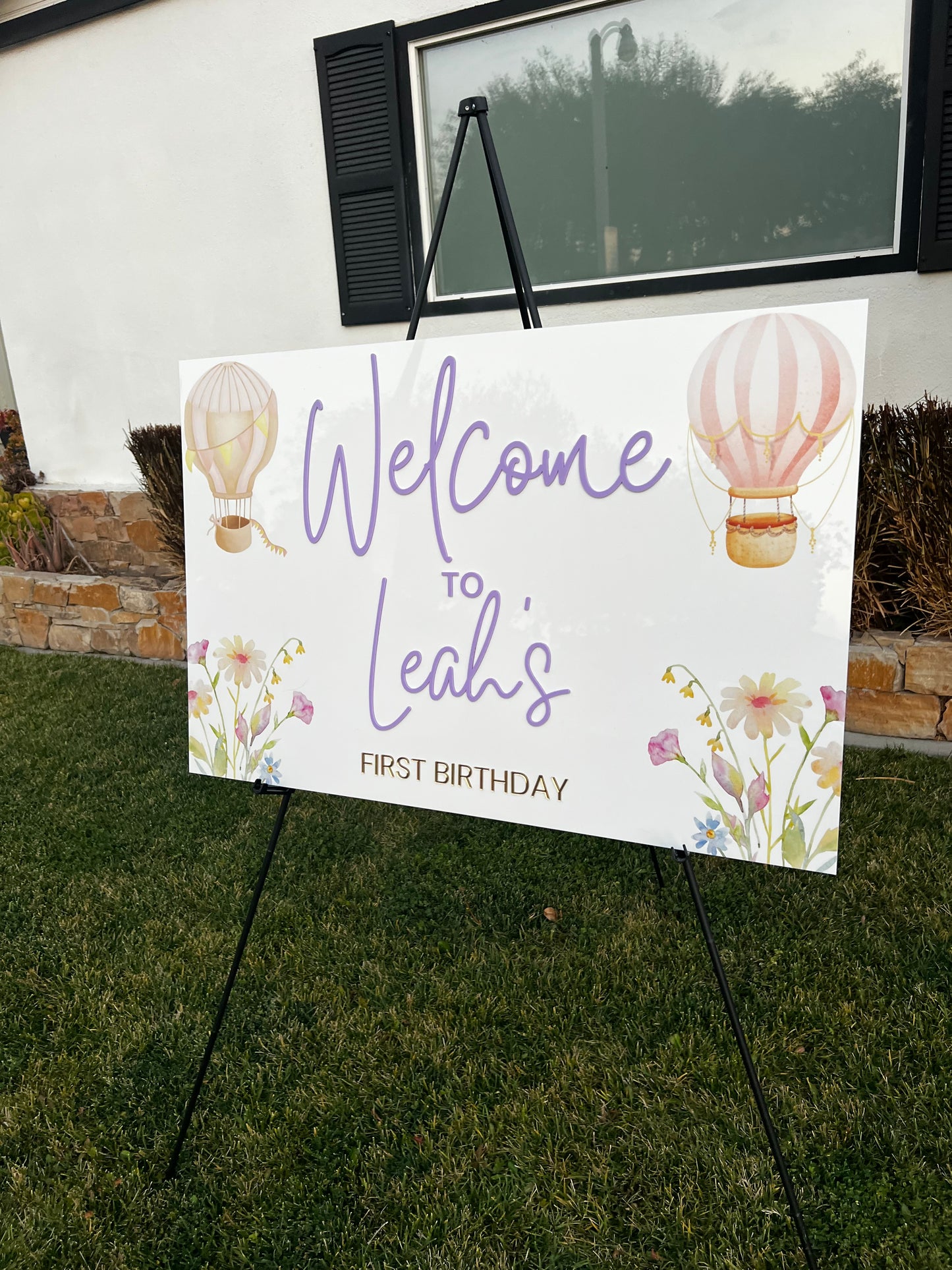 Hot Air Balloon Welcome Sign