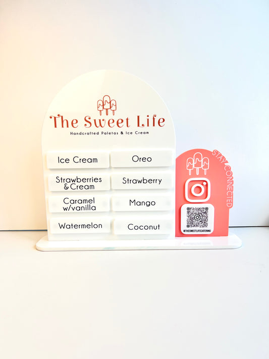 Custom Business Magnetic Menu- The Sweet Life