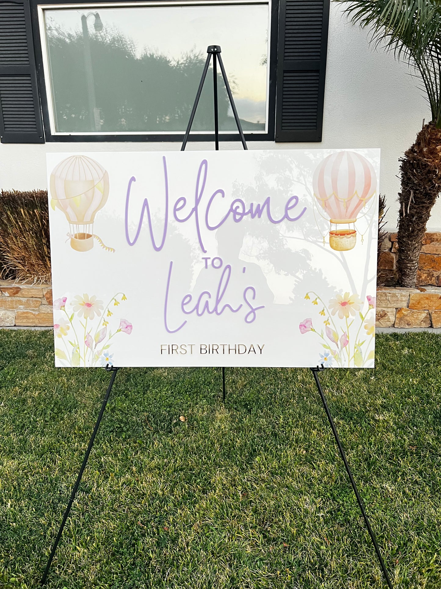 Hot Air Balloon Welcome Sign
