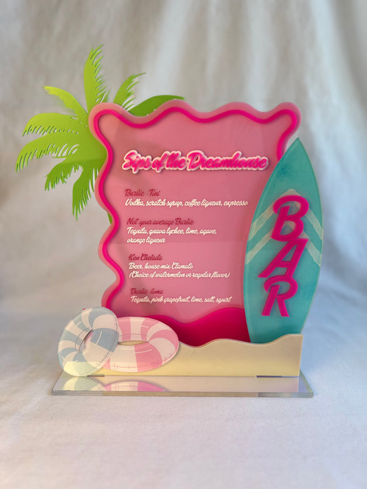 Beach Dreamhouse Menu