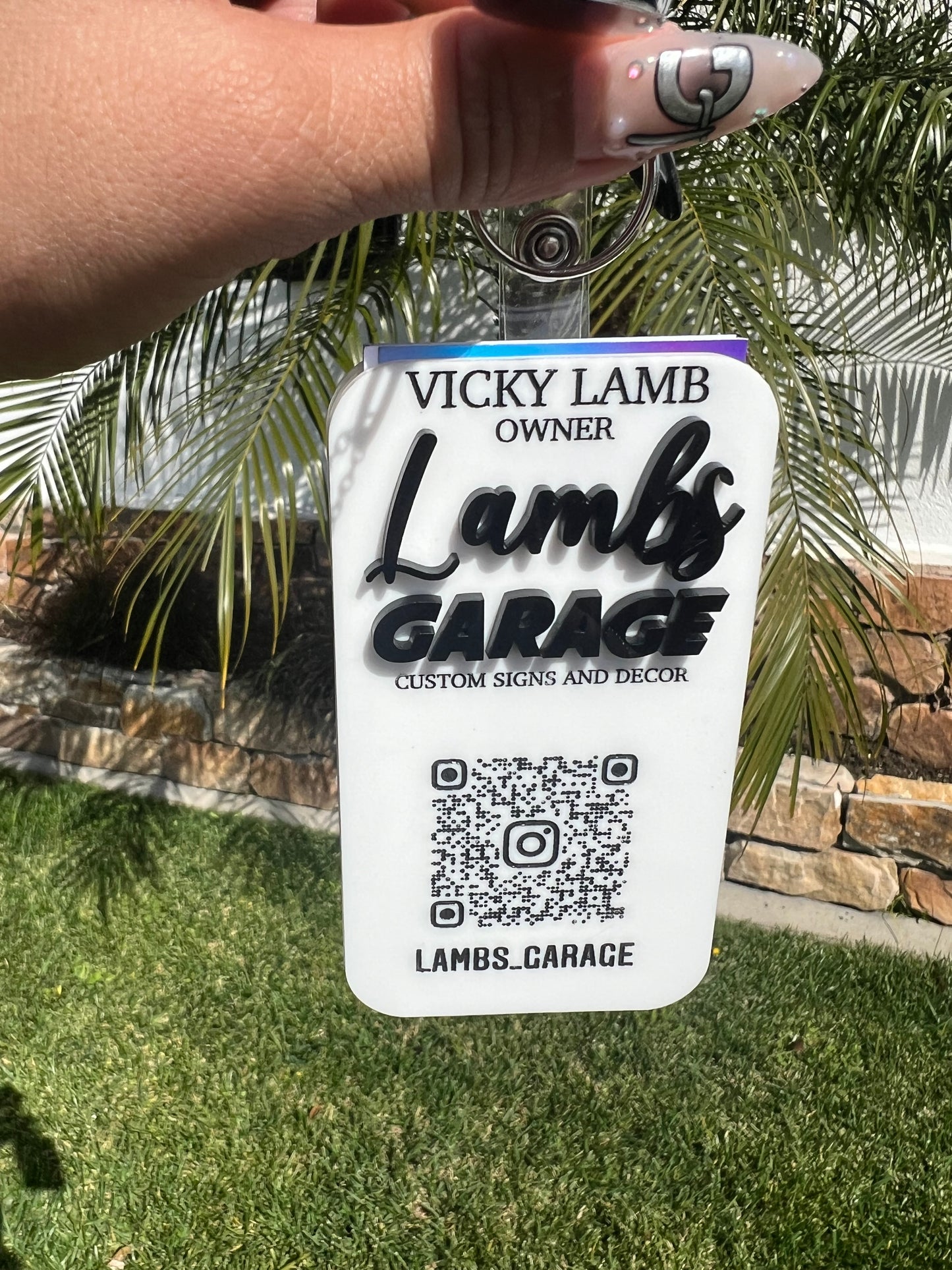 Business Name Badge and Card holder
