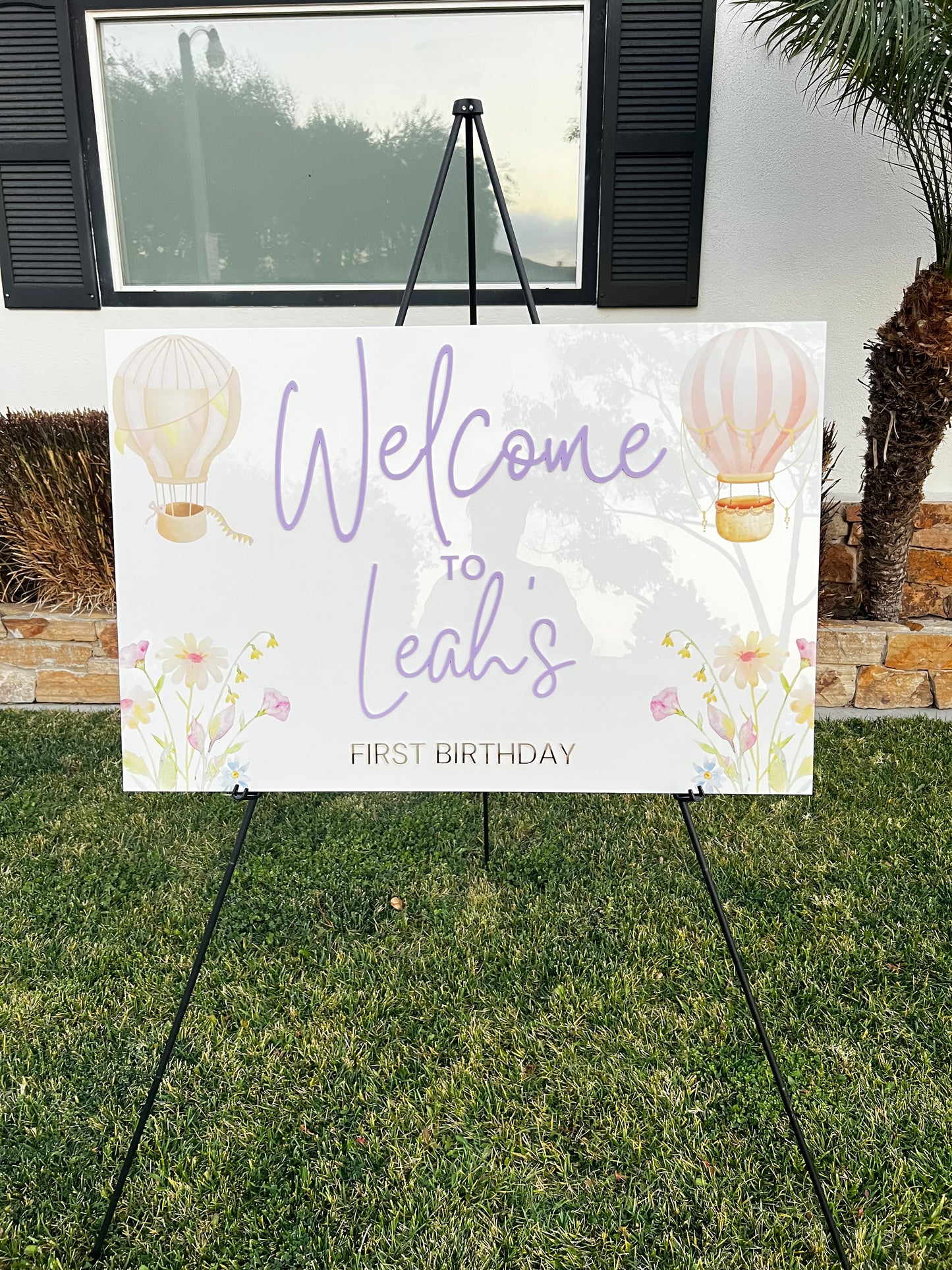 Hot Air Balloon Welcome Sign