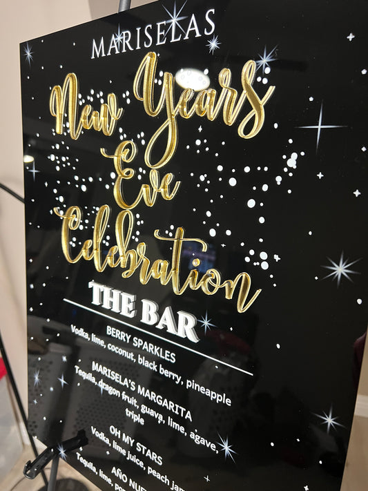 16x20 New Years Bar Menu