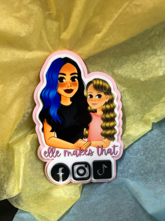 Layered Logo and social Icons watermark