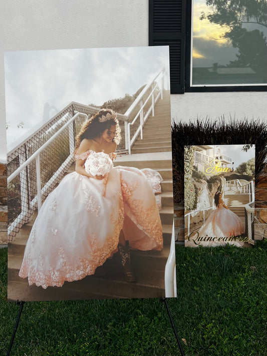 UV Printed Acrylic Photo Sign- Customizable Celebration Sign