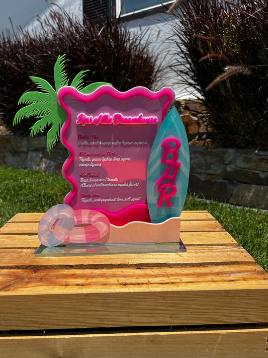 Beach Dreamhouse Menu