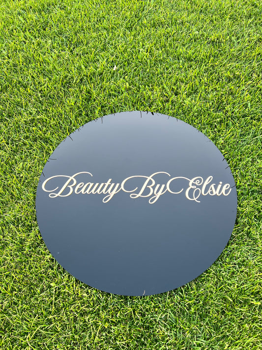 36" Large Business Round Logo