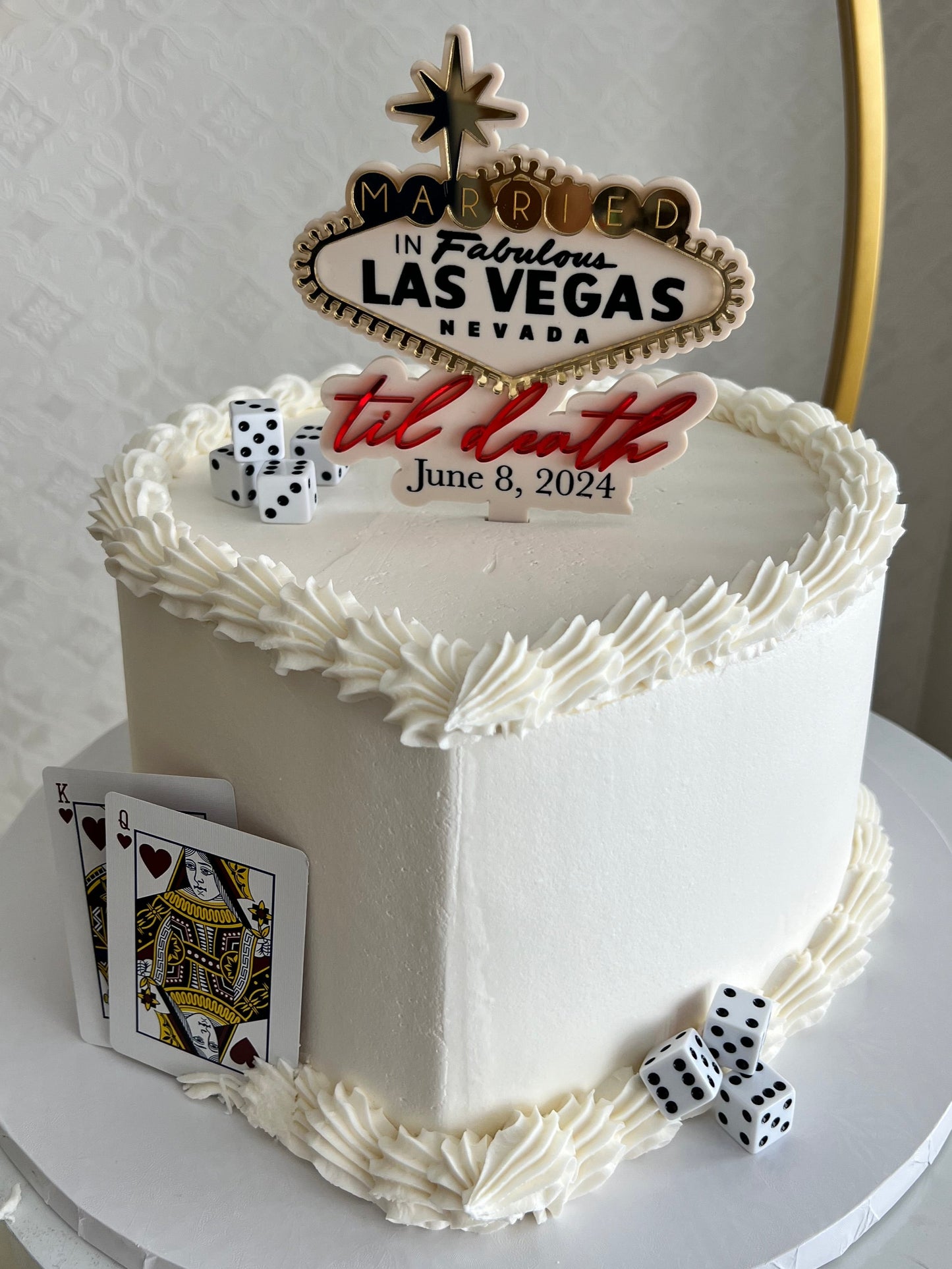 Married in Vegas Cake Topper