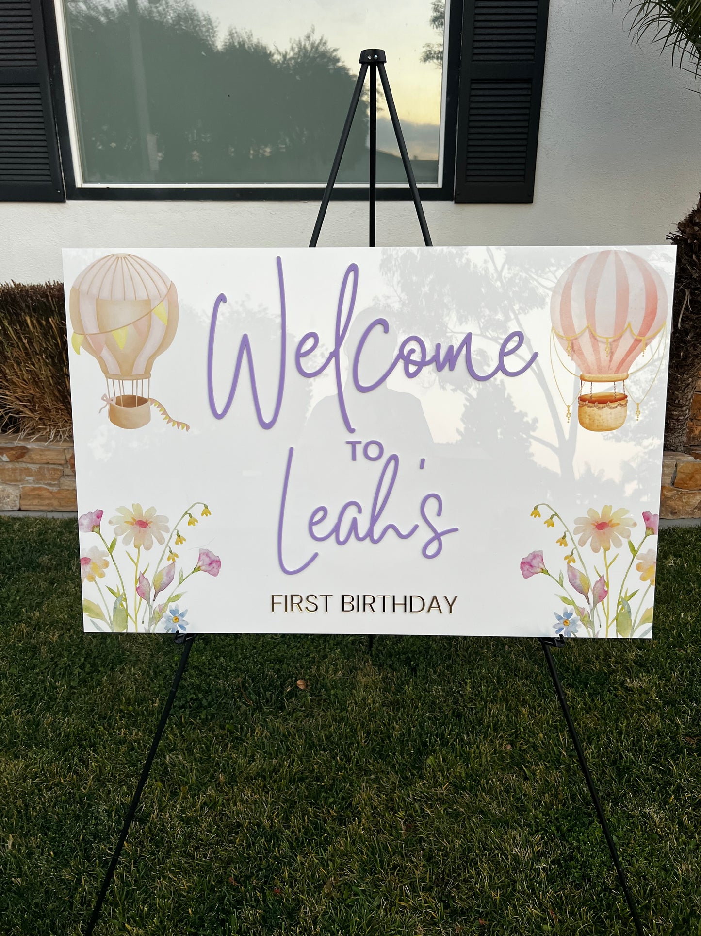 Hot Air Balloon Welcome Sign