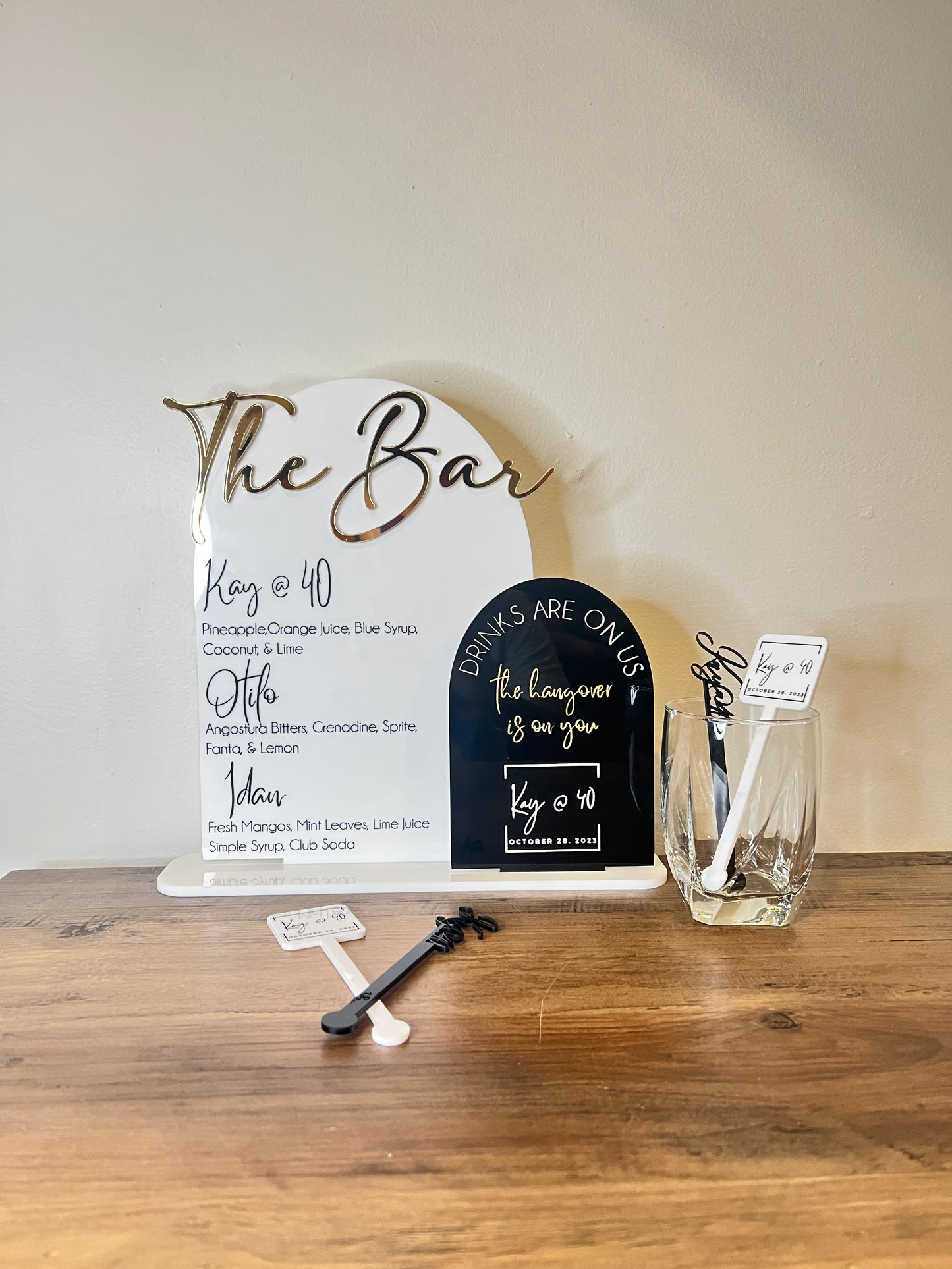 Bar Menu- Drinks are on us….