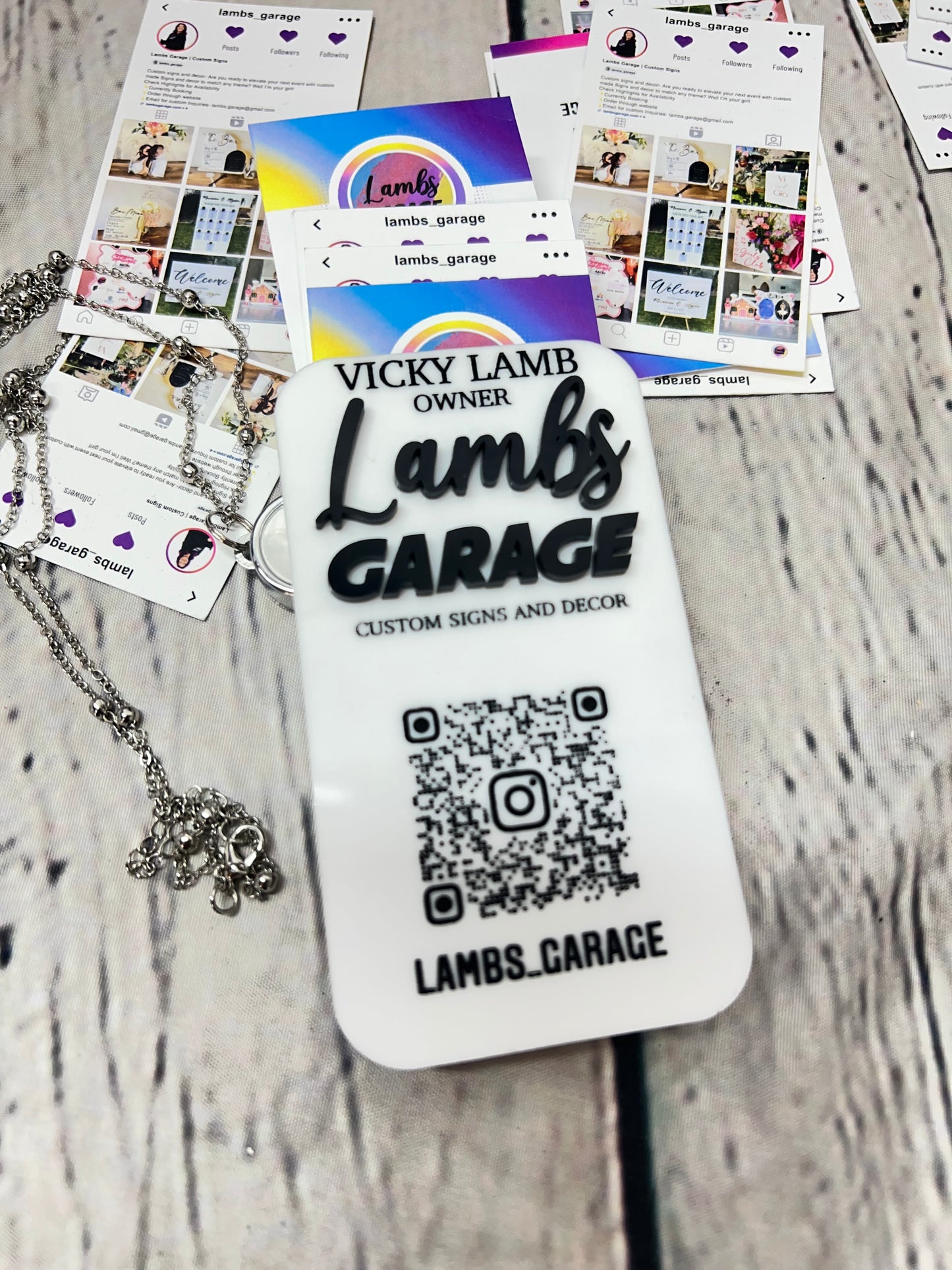 Business Name Badge and Card holder