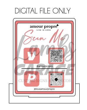 Scan Me 8x10 QR Code Sign Laser Cut File- DIGITAL FILE NOT AN ACTUAL ITEM