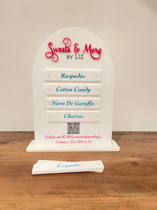 Magnetic Menu with QR Code