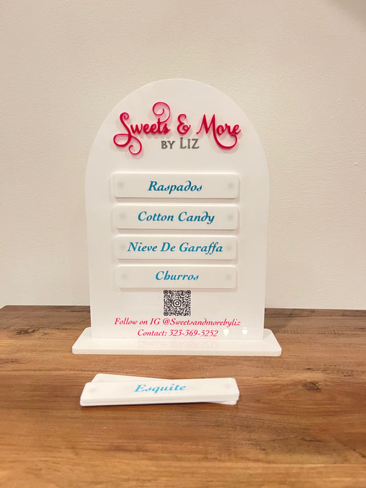 Magnetic Menu with QR Code