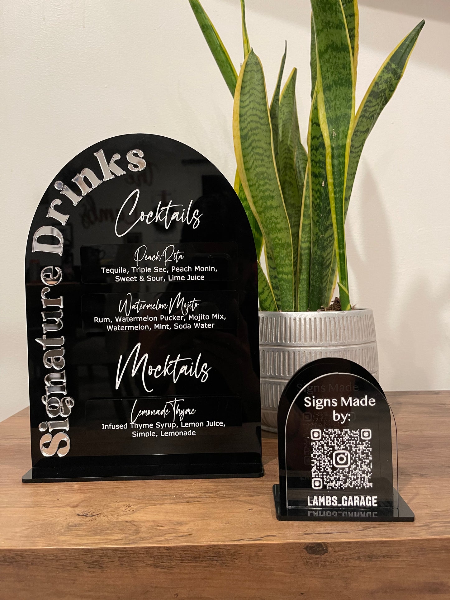 Signature Drinks Magnetic Menu