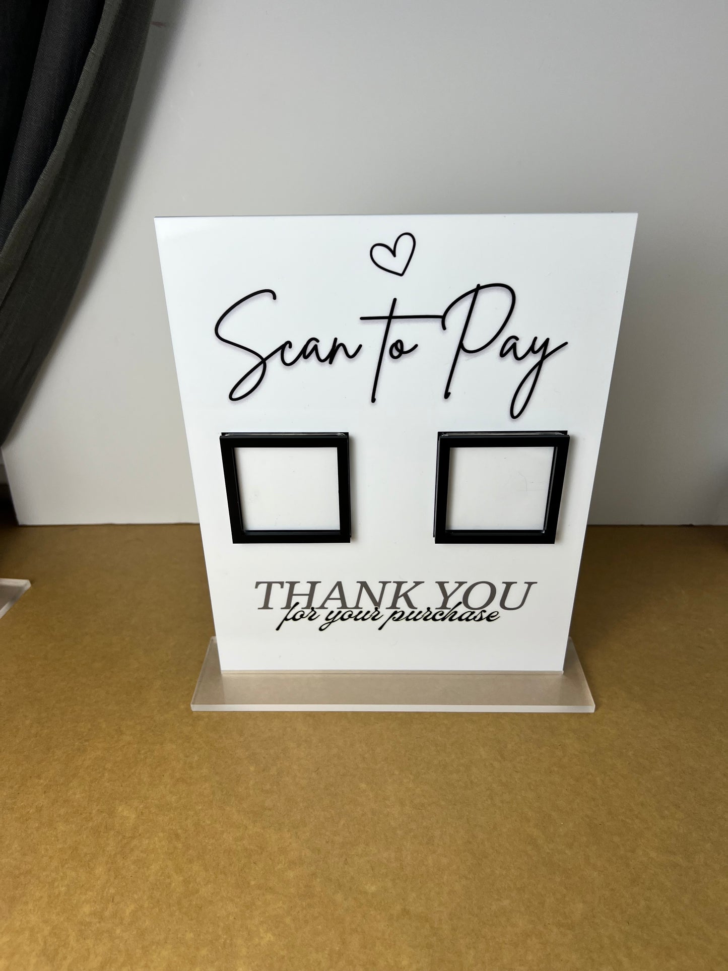 Scan to Pay DIY Acrylic Sign