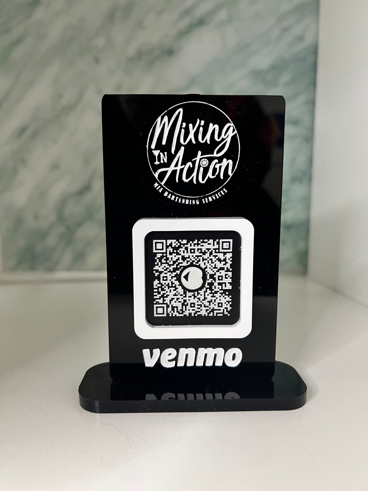 Custom Small Logo Sign with QR Code – Perfect for Business Branding