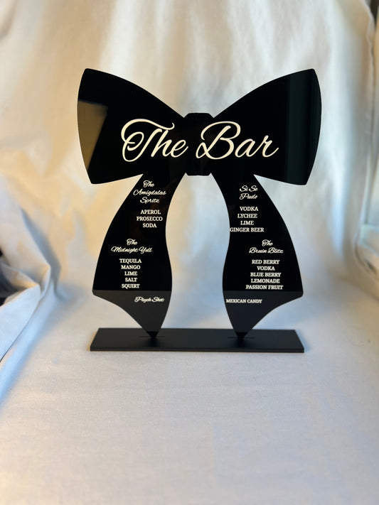 Bow Bar Menu