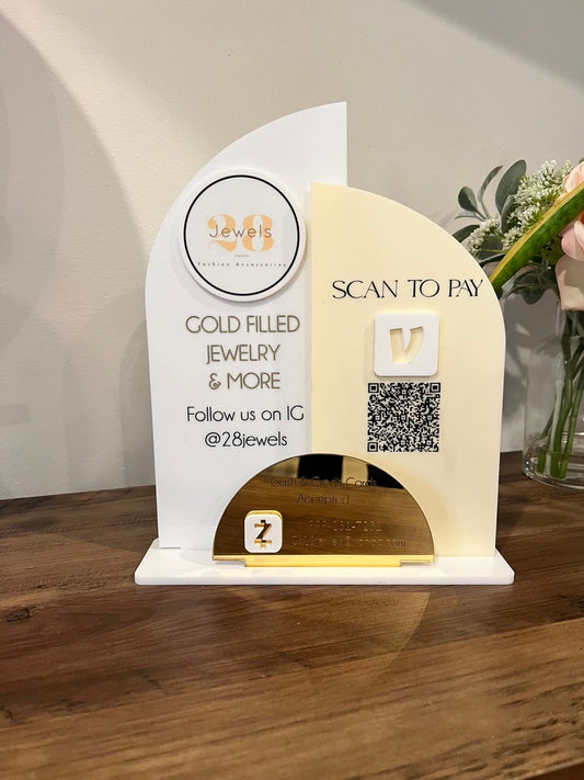 Logo with Scan to Pay QR Code Sign