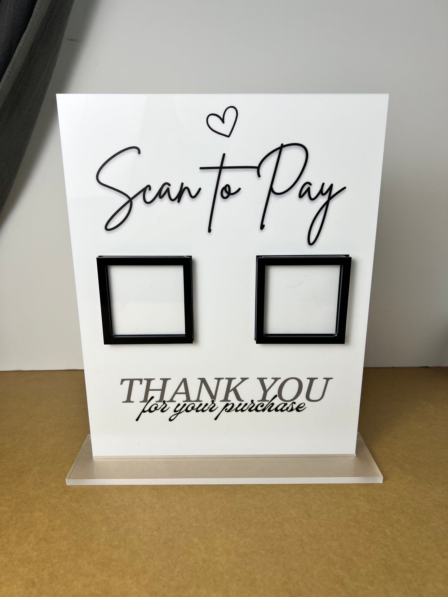 Scan to Pay DIY Acrylic Sign