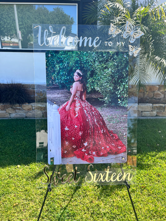 Photo Welcome Sign 24x36