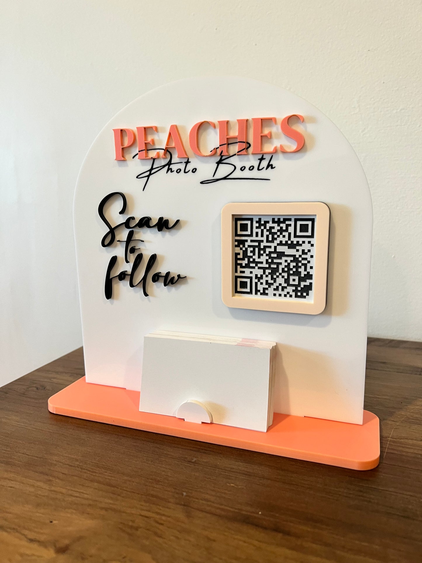 Custom "Scan to Follow" Business Card Holder with QR Code – Perfect for Social Media & Website Links