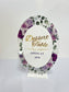 Double-Sided Dessert Station Sign | Floral UV Printed Tabletop Display