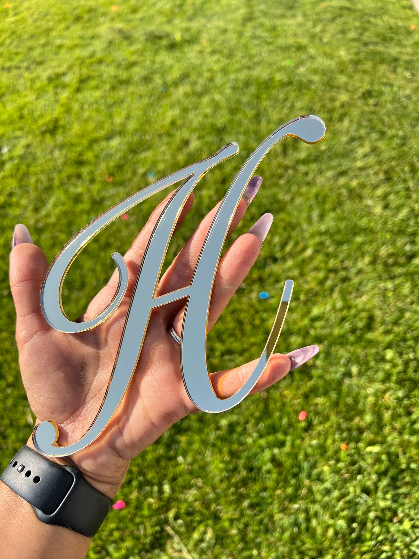 Mirrored Cake Charm