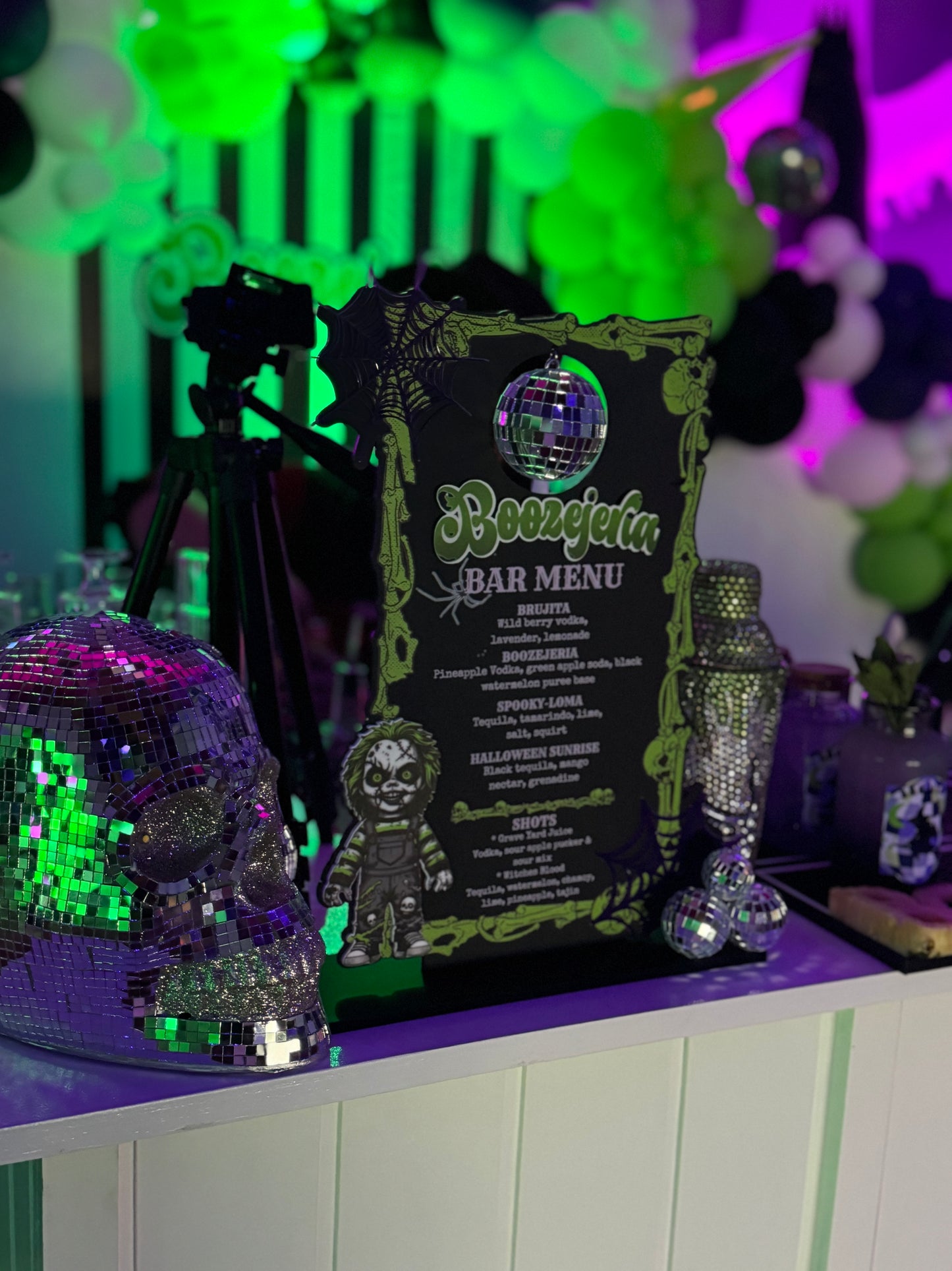 Custom Event Acrylic Bar Menu- Boozejeria