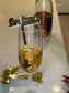 Gold champagne flute drink stirrers