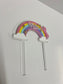 Personalized Rainbow Unicorn Acrylic Cake Topper I Custom Name Birthday Cake Decoration