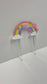 Personalized Rainbow Unicorn Acrylic Cake Topper I Custom Name Birthday Cake Decoration