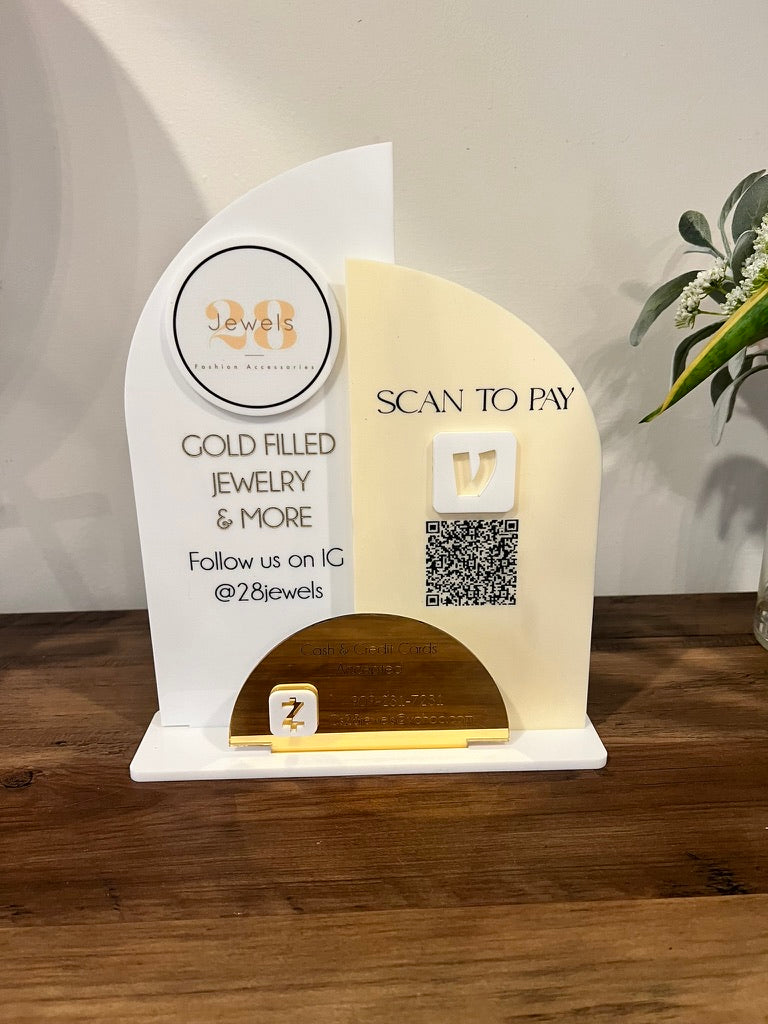 Logo with Scan to Pay QR Code Sign