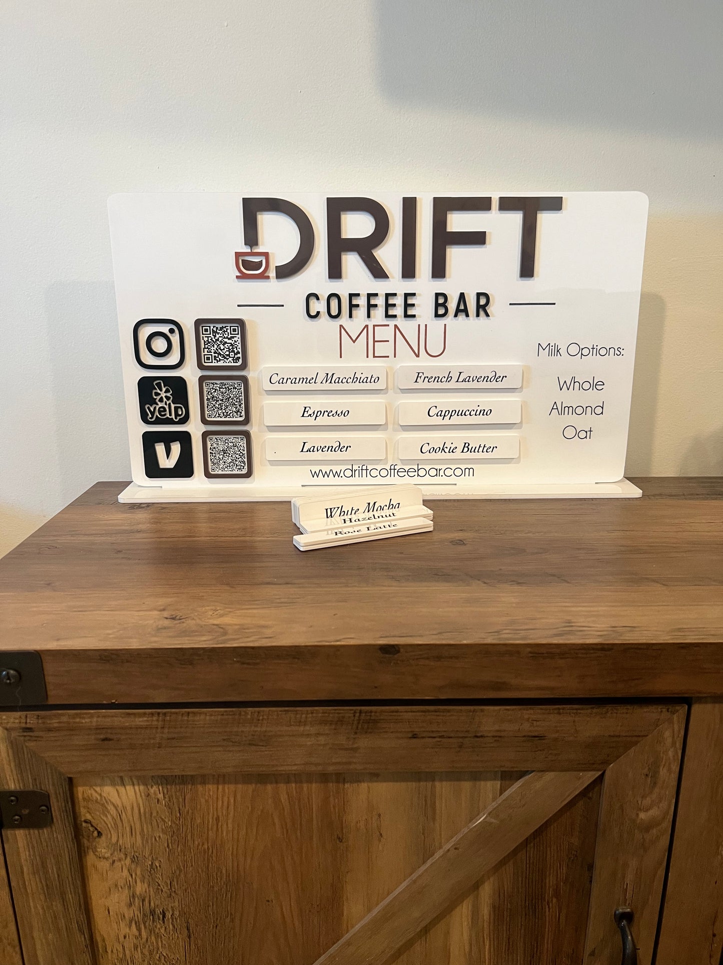 Magnetic Menu with QR Codes