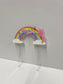 Personalized Rainbow Unicorn Acrylic Cake Topper I Custom Name Birthday Cake Decoration
