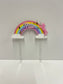 Personalized Rainbow Unicorn Acrylic Cake Topper I Custom Name Birthday Cake Decoration