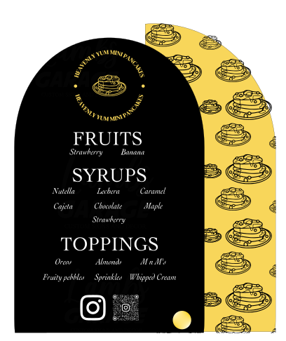 Custom Pancake Business Menu