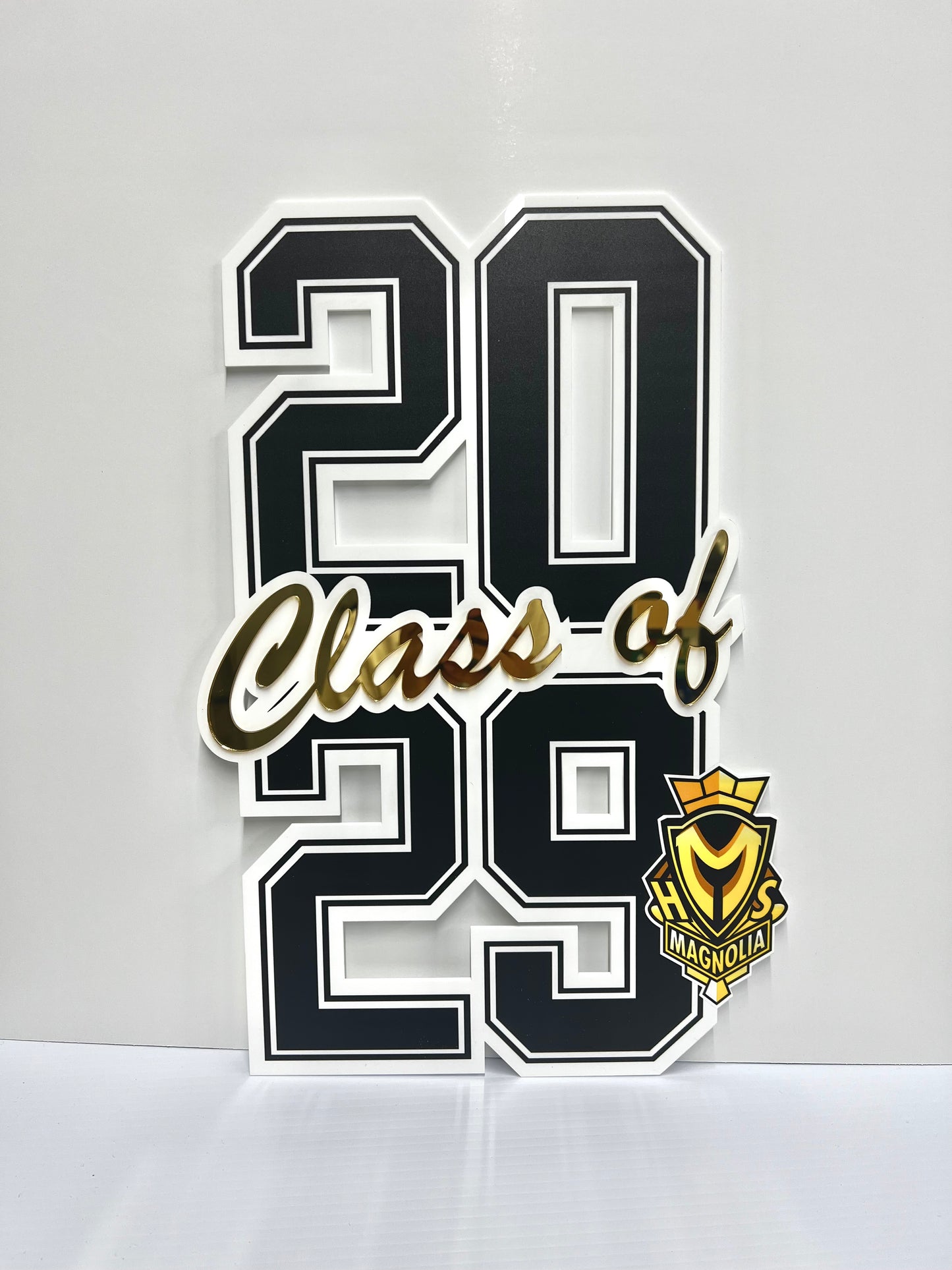 Custom Layered Graduation Year Sign | Personalized Class of 2029 Acrylic Display
