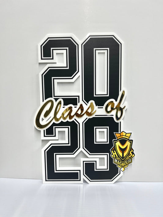 Custom Layered Graduation Year Sign | Personalized Class of 2029 Acrylic Display