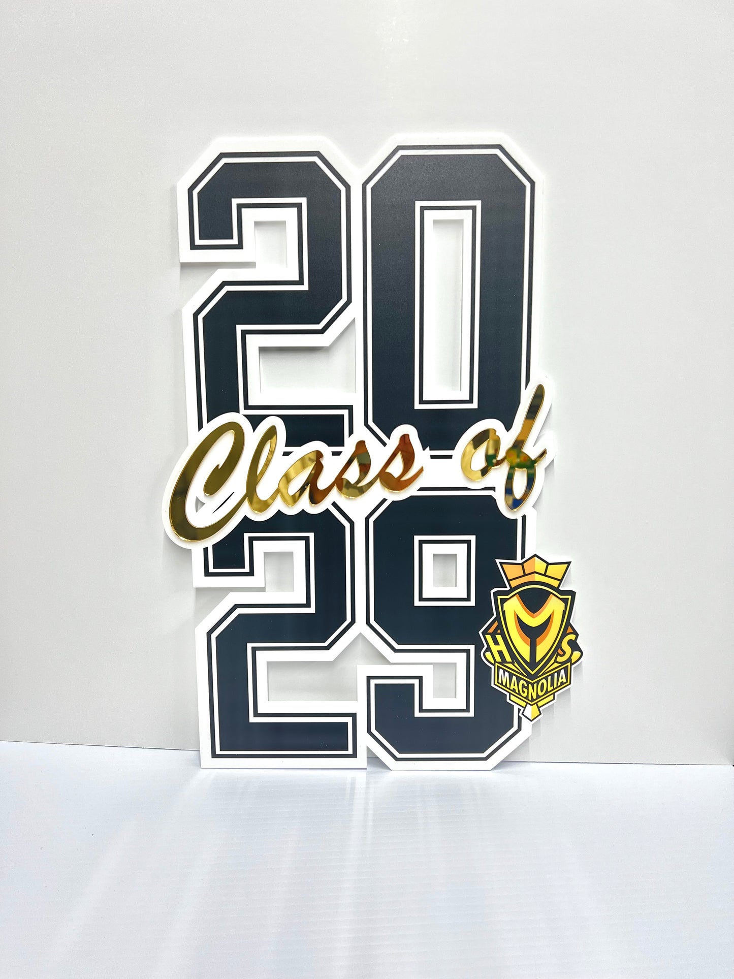 Custom Layered Graduation Year Sign | Personalized Class of 2029 Acrylic Display
