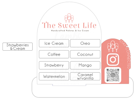 Custom Business Magnetic Menu- The Sweet Life