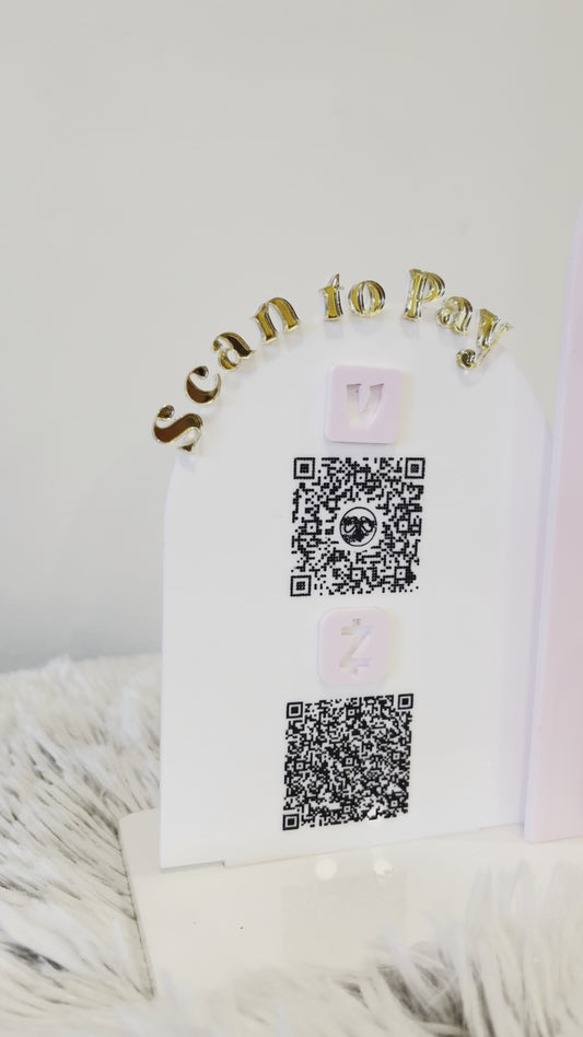 Social Media and Scan to Pay Business Sign