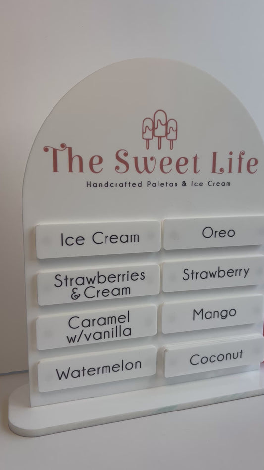 Custom Business Magnetic Menu- The Sweet Life