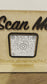 Wooden Scan Me Business sign