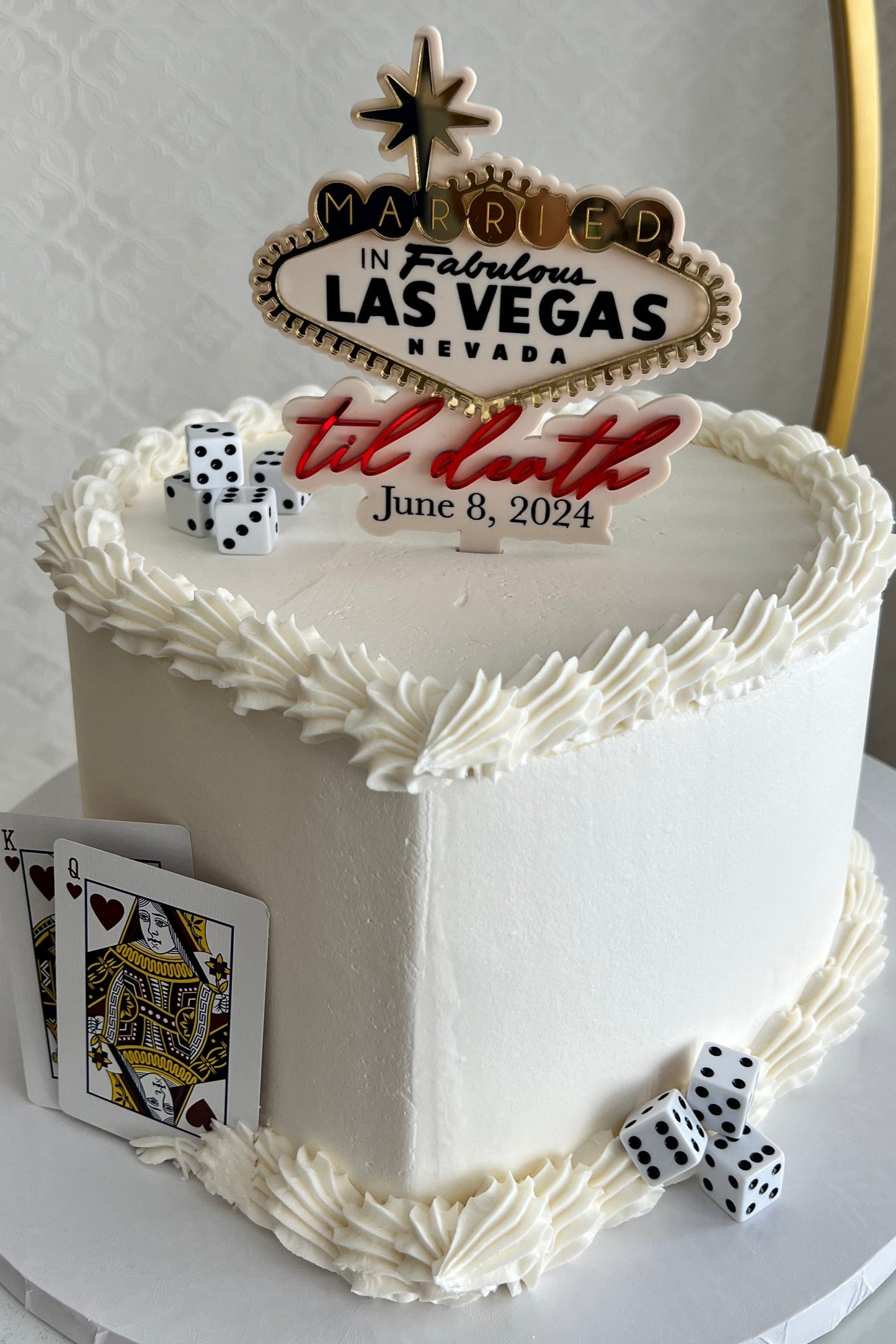 Married in Vegas Cake Topper